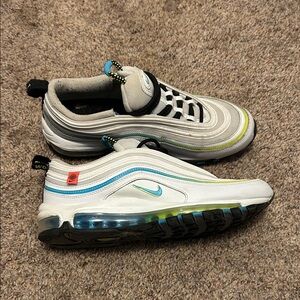 Nike mens Air Max 97 - White and Blue
